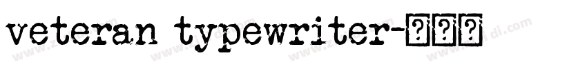 veteran typewriter字体转换